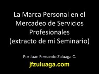 La Marca Persona y el Mercadeo de Servicios
