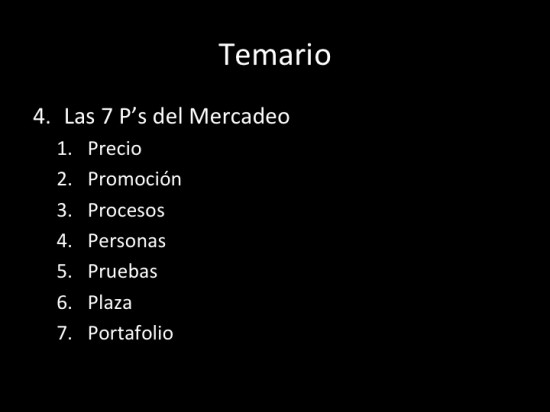 Las 7 P's del Mercadeo de Servicios Profesionales